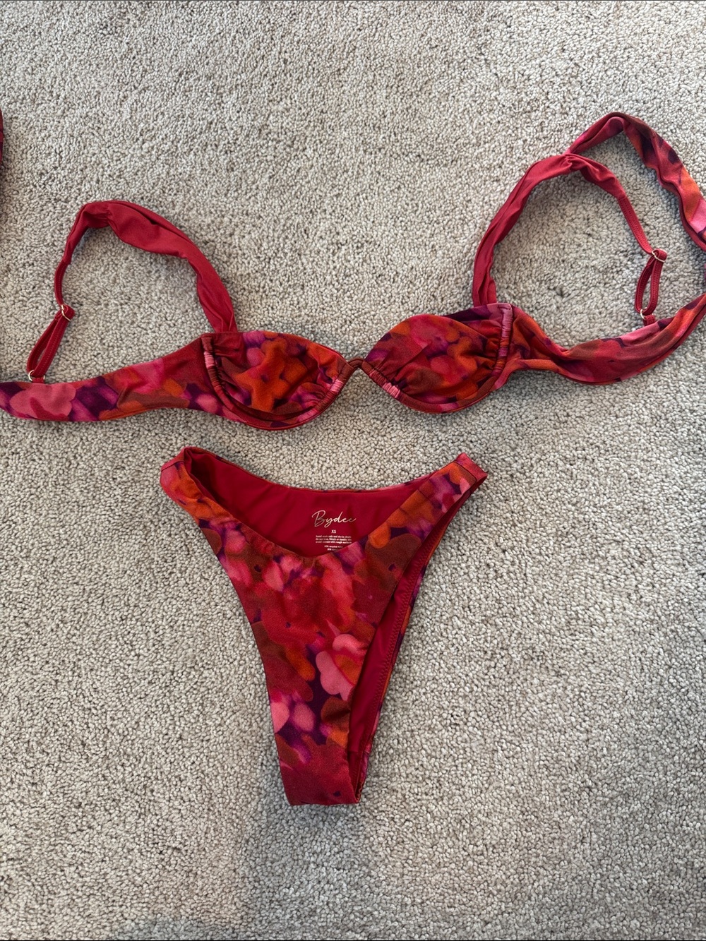 Bydee | Red “Floresta” Print Bikini Set